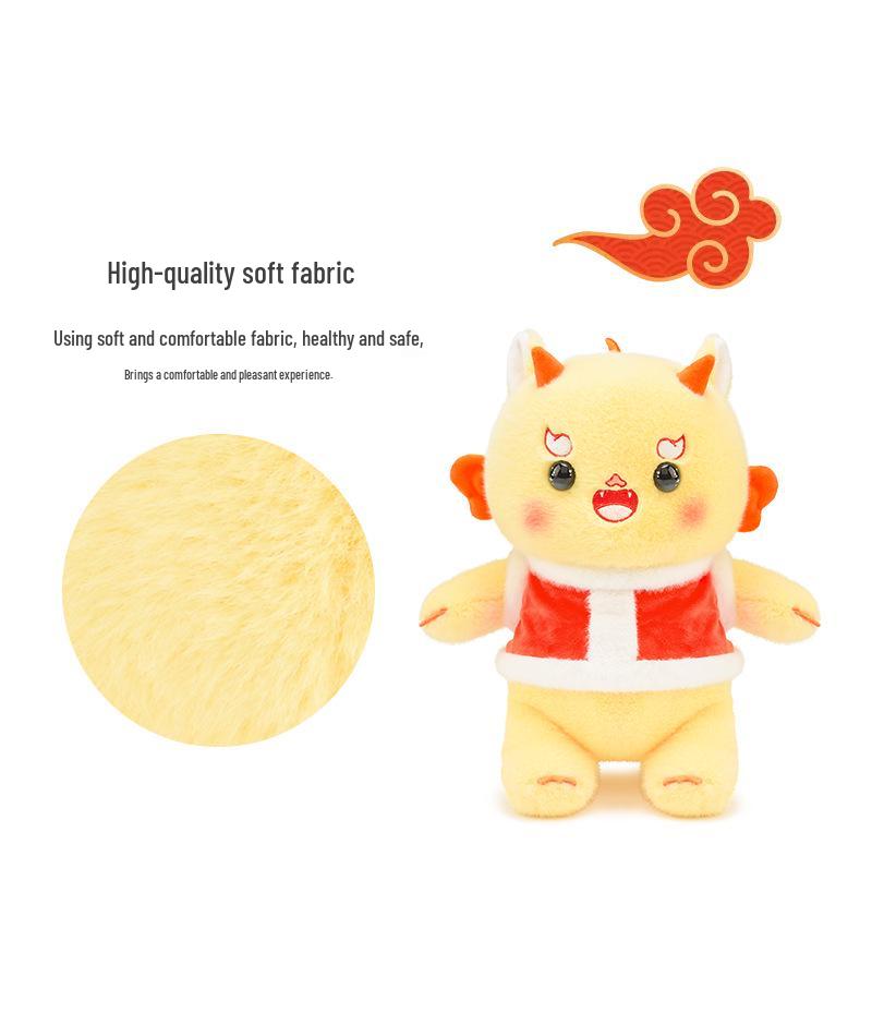 Auspicious Dragon Year Plush Toy - Fire Dragon Baby Doll Gift for Children