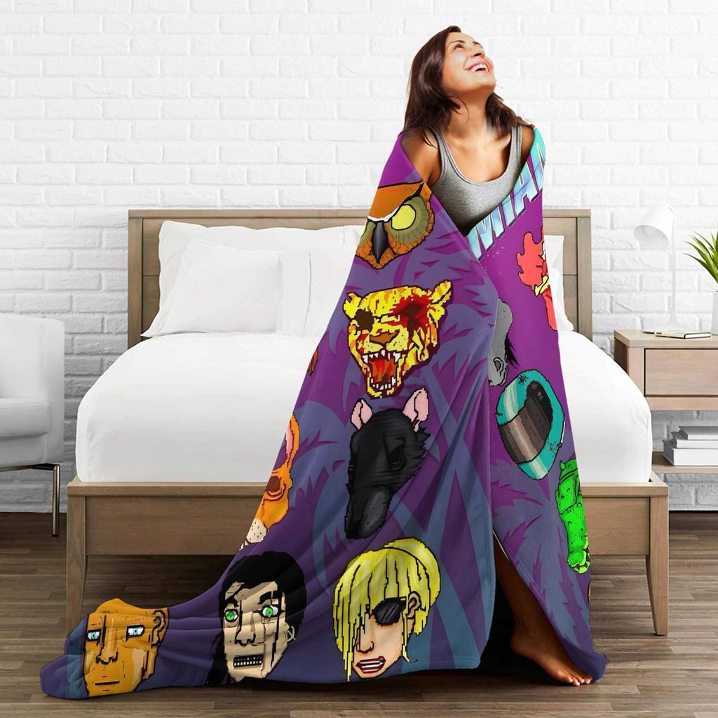 Hotline Miami Game Blanket Quality Soft Throw Blanket Winter Decorative Couch Bed Novelty Bedspread