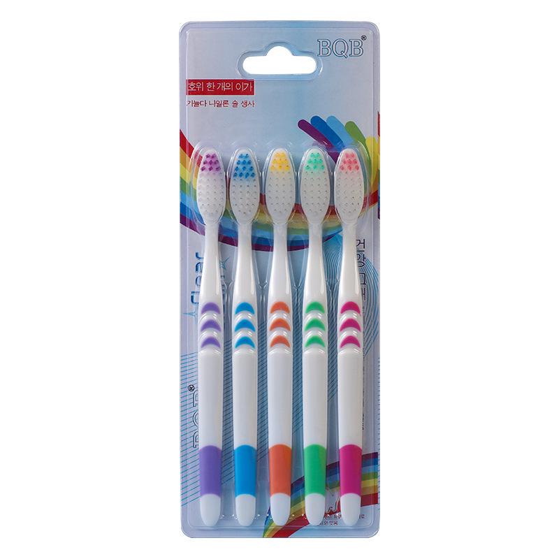 Little Moon Bamboo Charcoal Toothbrush Set - Soft Bristles, Adult Size, 5 White Brushes Per Pack, Available In 5 or 10 Packs