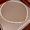 Dopamine Pearl Necklace: Retro Court Style Versatile Clavicle Chain for Women