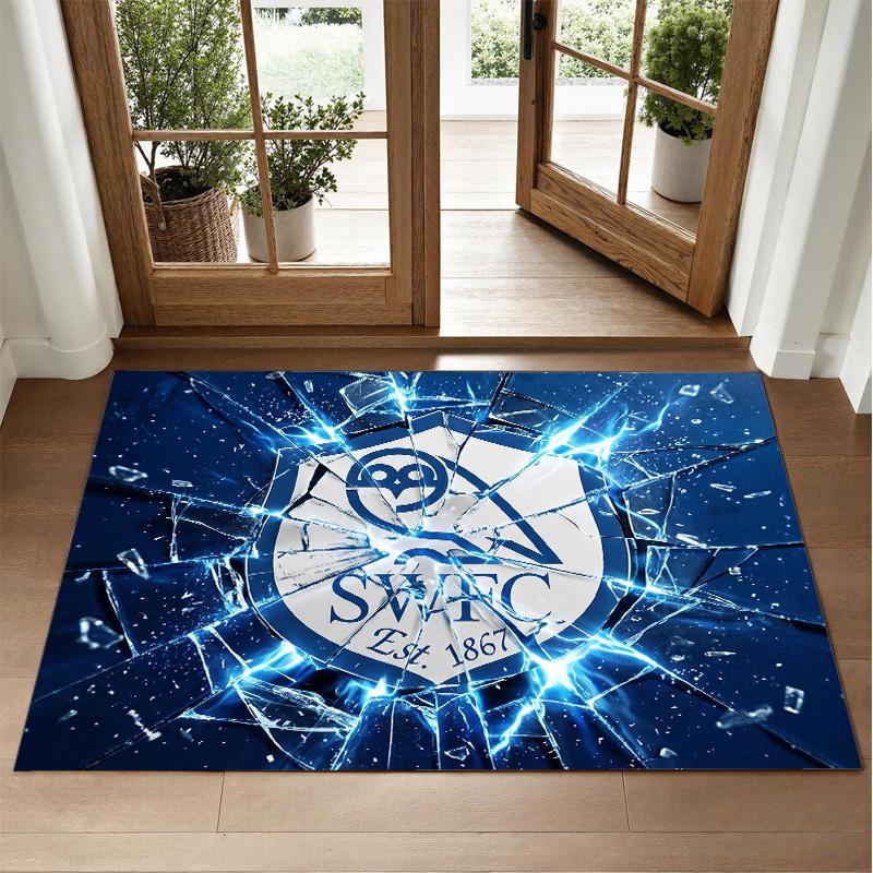 Sheffield Wednesday Football Design Crystal Velvet Rug Soft Decorative Mat for Bedroom Entrance