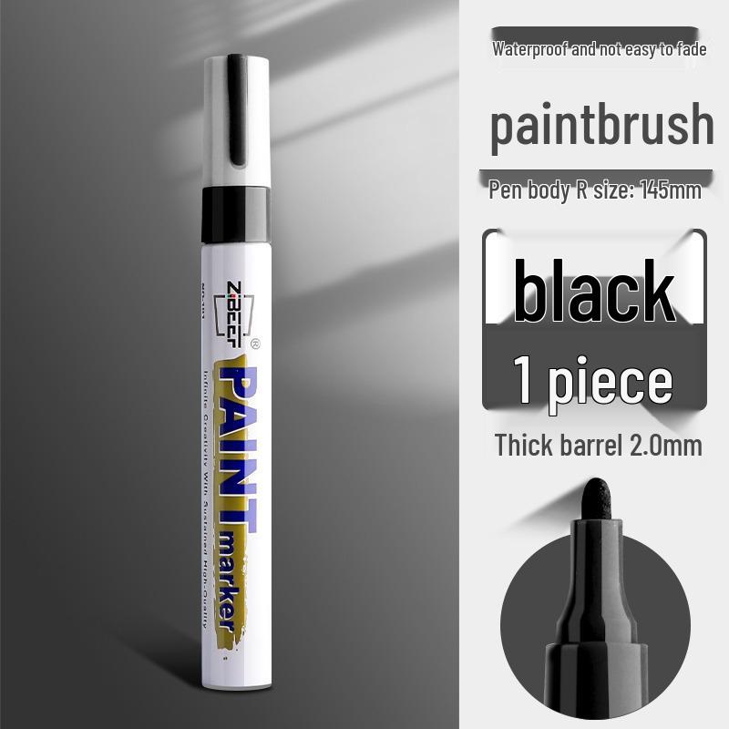 Industrial Colorfast Paint Marker Pen for Tire & Car Touch-Up, White/Black/Gold