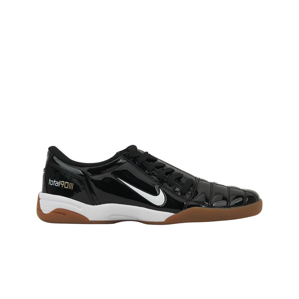 Nike Total 90 3 SP Pakiet Skóra Patentowa - Czarne Gumowe Damskie Sneakersy Białe Metaliczno-Złote IB5666-001