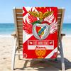 Custom Name Ultrasoft Beach Towel With Benfica Themeideal For Pool Camping Diving Perfect Travel Essential Vibrant Beach Towel
