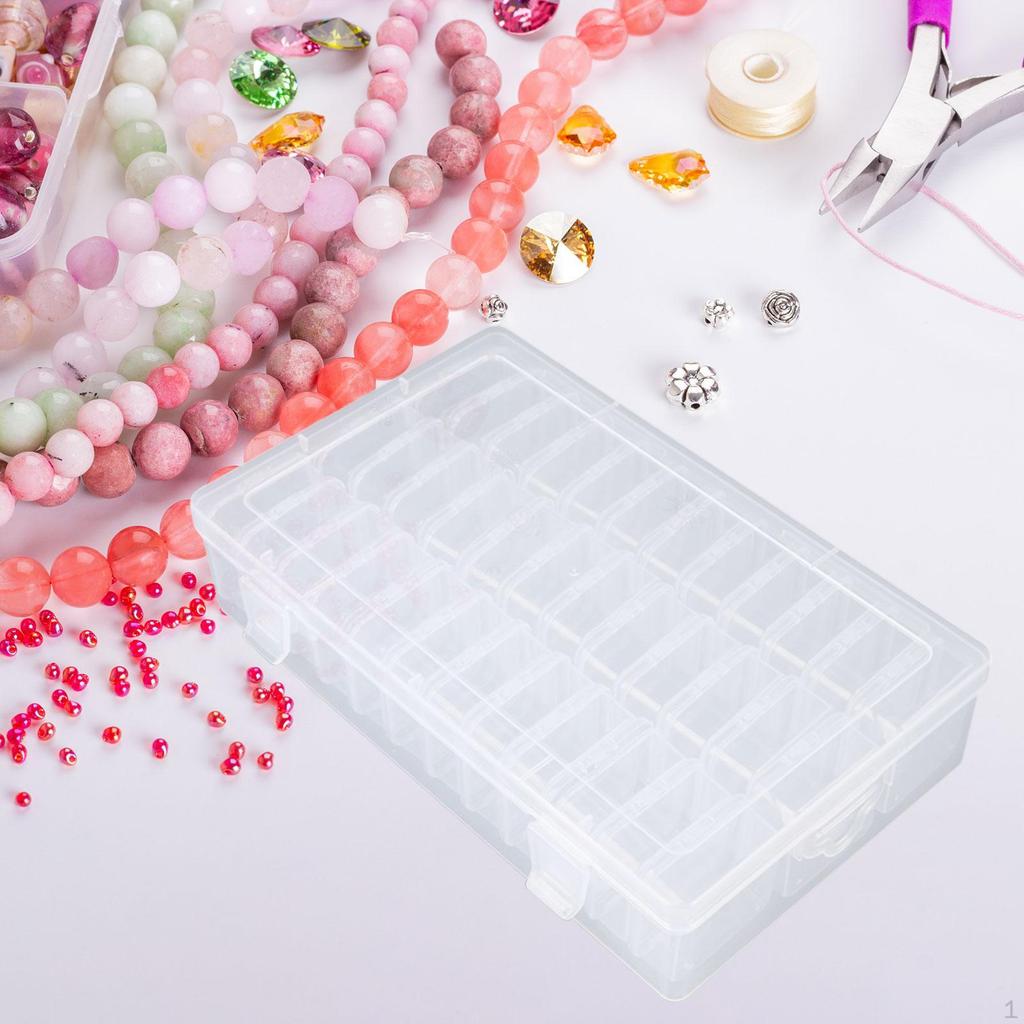 Bead Organizer Box Trinkets Stoarge Case Compartment Nail Art Storage Container Jewelry