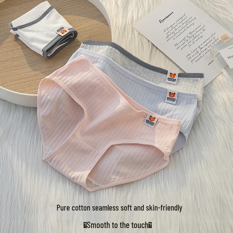 Yalu Girls' Pure Cotton High-Waist Briefs (4-Pack)