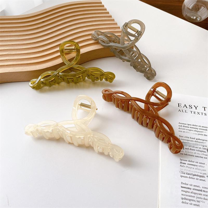 Elegant Vintage 13cm Hair Claw Clip For Women Retro Aesthetic Accessory In Colors Multiple