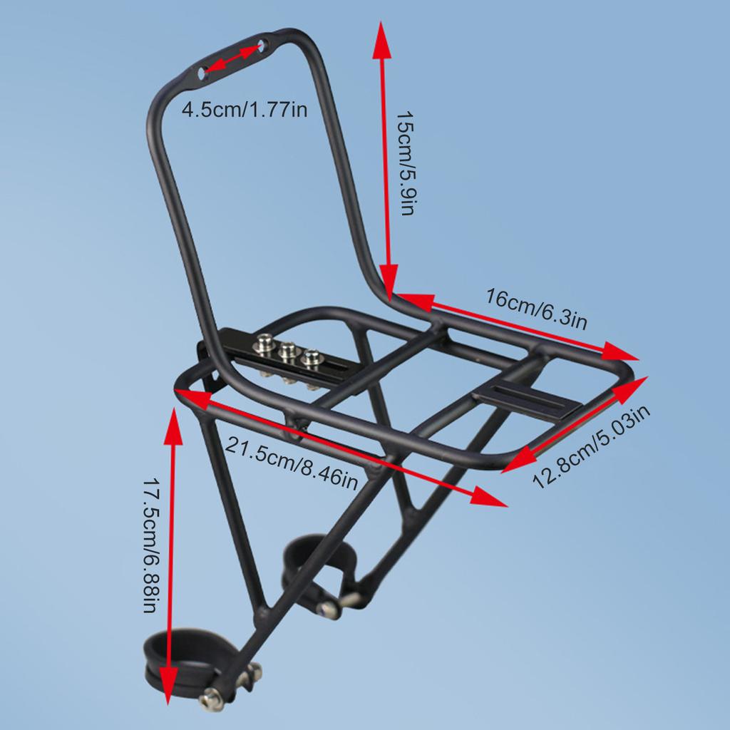 Przedni Bagażnik Rowerowy Bagażnik na Kierownicę Rowerową ze Stopu Aluminium Bagażnik Rowerowy Stojak Przewoźnik Bagażu Piknikowego na Rower Szosowy