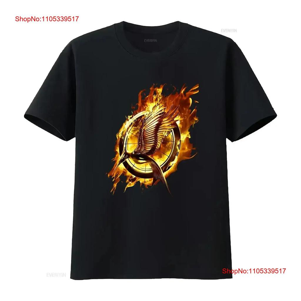 The Hunger Games Catching Fire Golden Flaming Bird T Shirt Medium Black Vintage Washed Graphic
