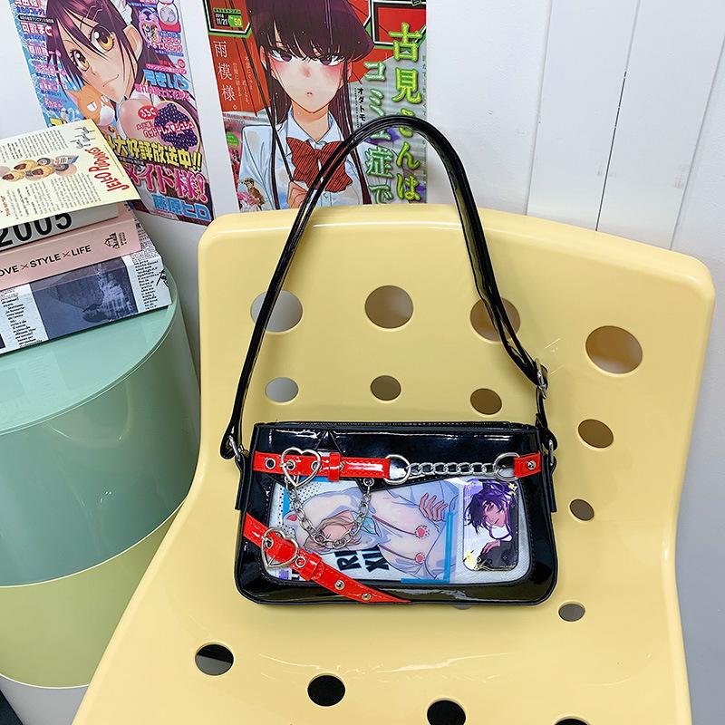 Original new two-dimensional yuan tide play Spice Girl shoulder messenger women's bag animation underarm bag small square bag