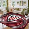 Athletic Bilbao Football Design Crystal Velvet Rug Soft Decorative Mat for Bedroom Entrance