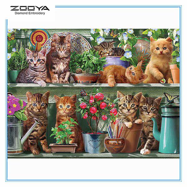

ZOOYA DIY 3D Алмазная вышивка крестиком домашний декор кошка