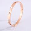 Titanium steel bracelet gold high version temperament zircon bracelet women's light luxury fashion elegance does not fade simple bracelet