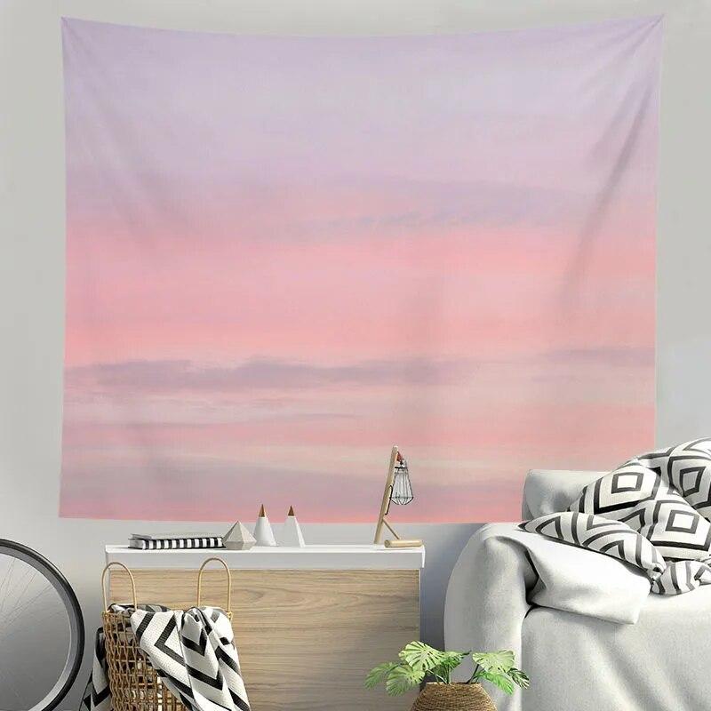 Tapestry Beautiful Small Fresh Blue Sky and White Clouds Background Room Living Room Personalized Home Decoration Hanging Cloth