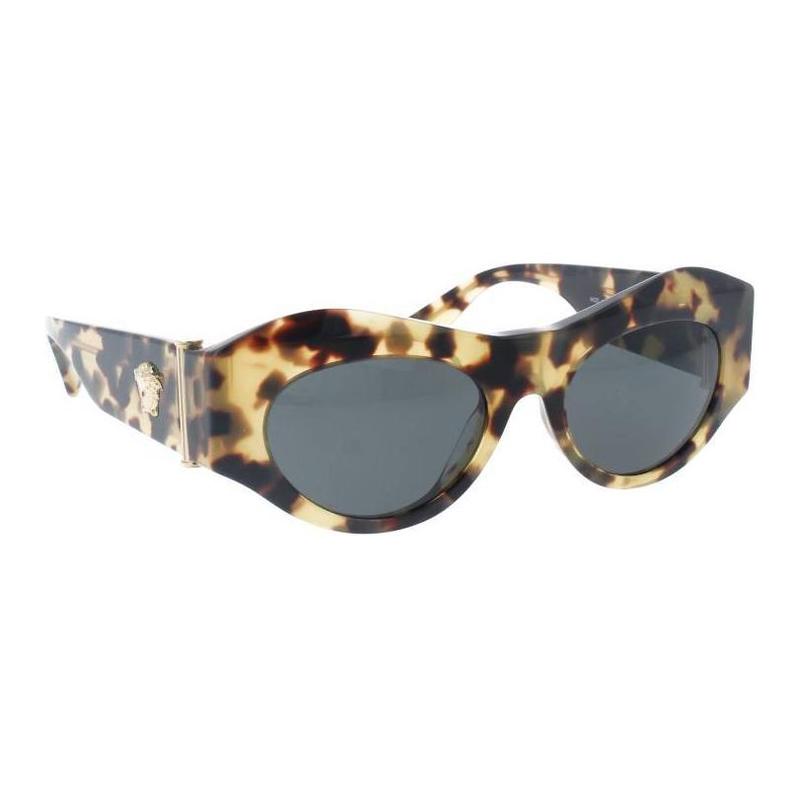 Versace Logo Design Acetate Cat Eye Sunglasses Women's Tortoise 18414754 VE4477U 777/87 52 19-Tortoiseshell 52
