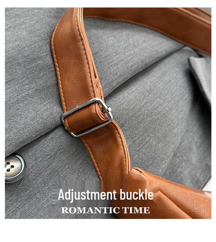 Korean Style Large Capacity Retro Dumpling Crossbody Bag - Trendy Single Shoulder Design