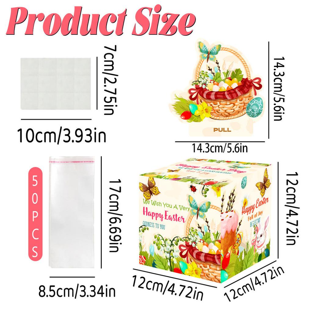 Easter Egg Basket Party Decor With Card And Envelope For Holiday Celebrations