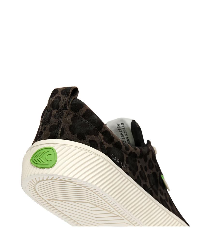 Cariuma Oka Low Black Jaguar Print Suede