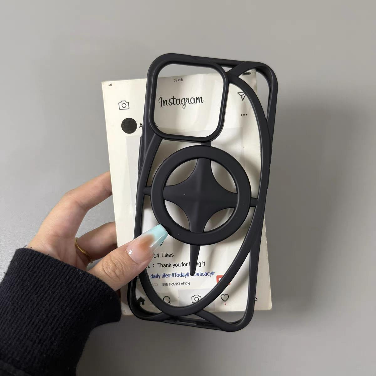 

3D Frosted Star Hollow Cool For Magsafe Magnetic Case for iPhone 16 15 14 Plus 13 12 11 Pro Max Shockproof Heat Dissipate Cover iPhone 16