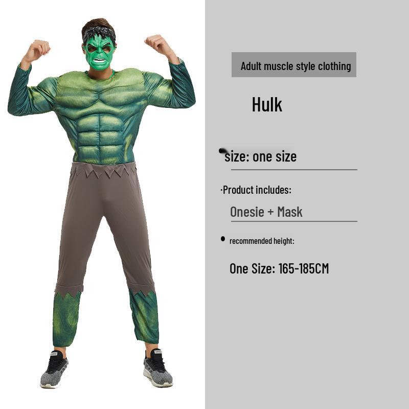 Hulk Muscle Costume for Kids & Adults - Halloween Cosplay Anime Role-Playing Outfit