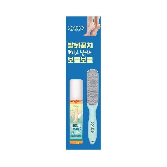 Soflisse Heel Spray and Scrub for Softness (Foot Peeling Mist 100ml + Foot File)