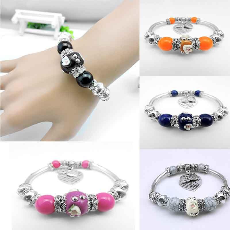 Elegant Silver Plated Color Indonesia Beads Bracelet For Women With Timeless Charm