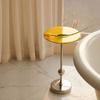 Stainless Steel Round Side Table Shelf Creative Milk Tea Coffee Table Side Cabinet Living Room Sofa Small Coffee Table