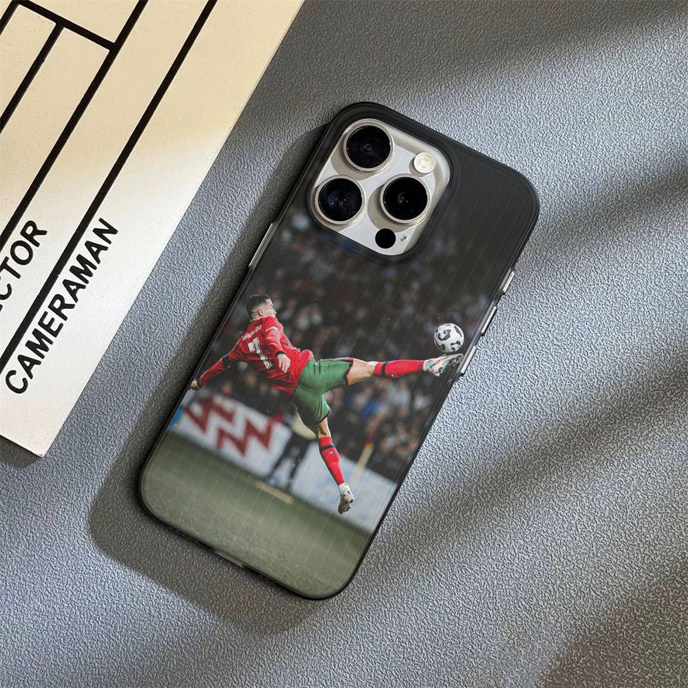 

Famous Football Players C-CR7 For iPhone 15 16 17 14 13 12 11 Pro Max 16E 16 Plus 17 Air Corrugated Shockproof Phone Cover iPhone 11 pro