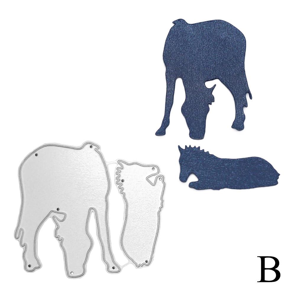 

Милые Животные Курица Лошадь Металлические Режущие Штампы Трафарет Форма Шаблон Скрапбукинг DIY Для Поздравлений B9B9 Horse-51x57mm