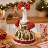 Red Bow Porch Goose Statue Red Truck Print Holiday Decor Ornament  Front Door Decor