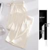 Ice Silk High-Waisted Wide-Leg Pants for Women - Summer Thin Style, Plus Size, Petite, Straight Leg, Drape, Casual, Slimming, Sun Protection