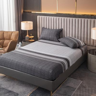 100% Polyester 3Pcs Printed Sanding Fitted Sheet And Pillowcases Set Elastic Band Around Mattress Cover King Size Bed Cover