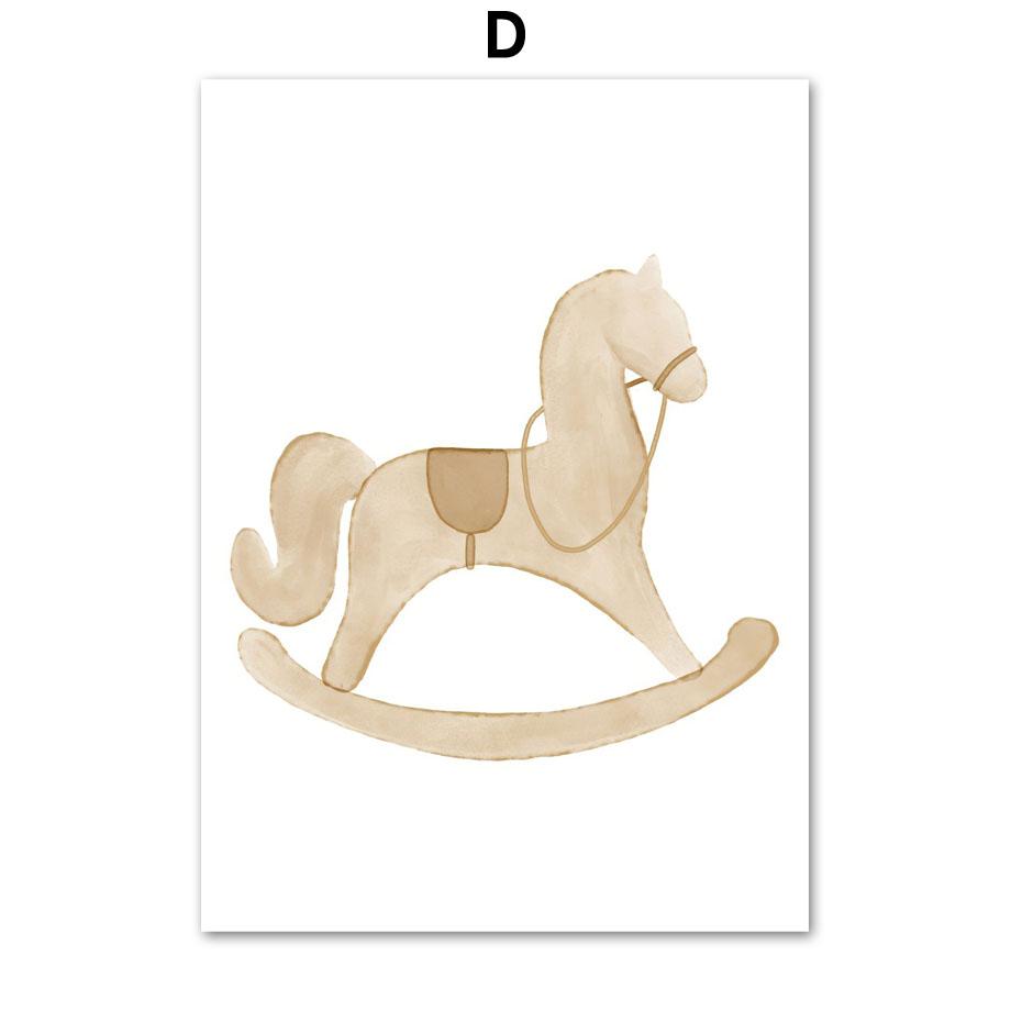 Elefant Bär Schmetterling Regenbogen Mond Stern Kinderzimmer Wandkunst Leinwand Malerei Poster und Drucke Bilder für Baby Kinderzimmer Dekor