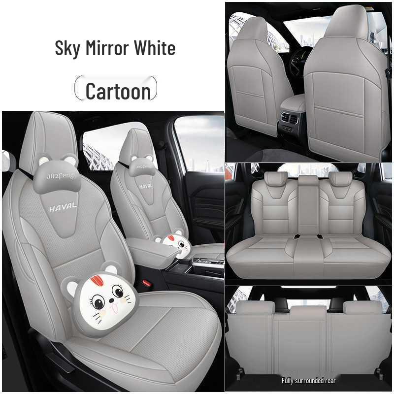 Universal Perforated Leather Car Seat Cushions for Haval H6L, All-Season, Full Surround, Fits 26 Models