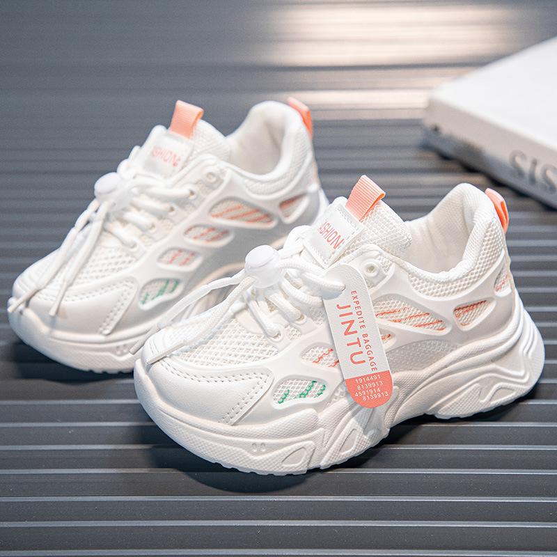Girls' casual shoes autumn new girls' sneakers anti slip boy single shoe fashion boy shoe versatile kids shoes boys' mesh shoes