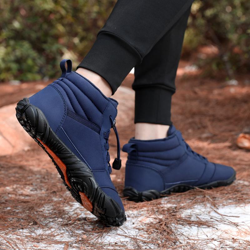 Winter Padded Waterproof Snow Boots Warm Breathable Couple High-top Casual Cotton Shoes