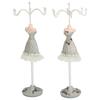 Earrings Necklace Princess Dress Stand Display Iron Mannequin Princess Jewelry Rack Pine Green 1