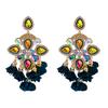 Kaimei Fashion Jewelry Boho Earrings Big Earrings for Women Rhinestones Pendant Crystal Statement Drop Earrings Fashion Jewelry