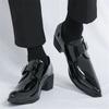 Eleganckie Mokasyny Monk Strap Męskie Designer W szpic Zielone Wsuwane Codzienne Buty Obuwie Ślubne Homecoming Zapatos Hombre