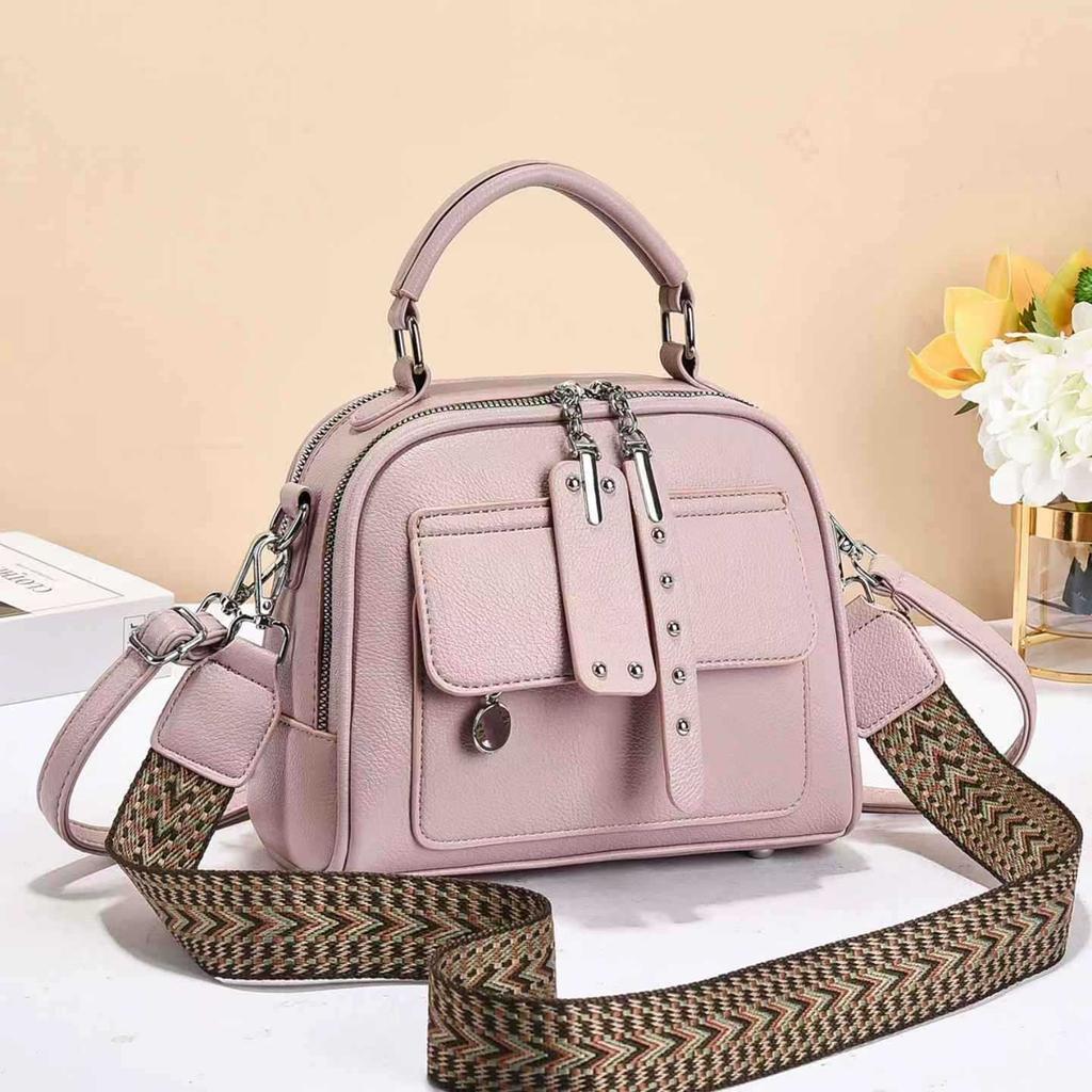 Nová korejská móda Stovky Multi Klip Crossbody Taška - Dámská taška přes rameno Minimalistická textura Dojíždění Velká kapacita Kabelka