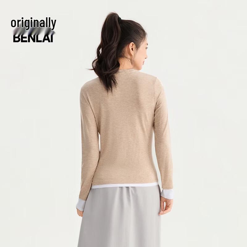 Benlai Women's Round Neck Long Sleeve T-Shirt