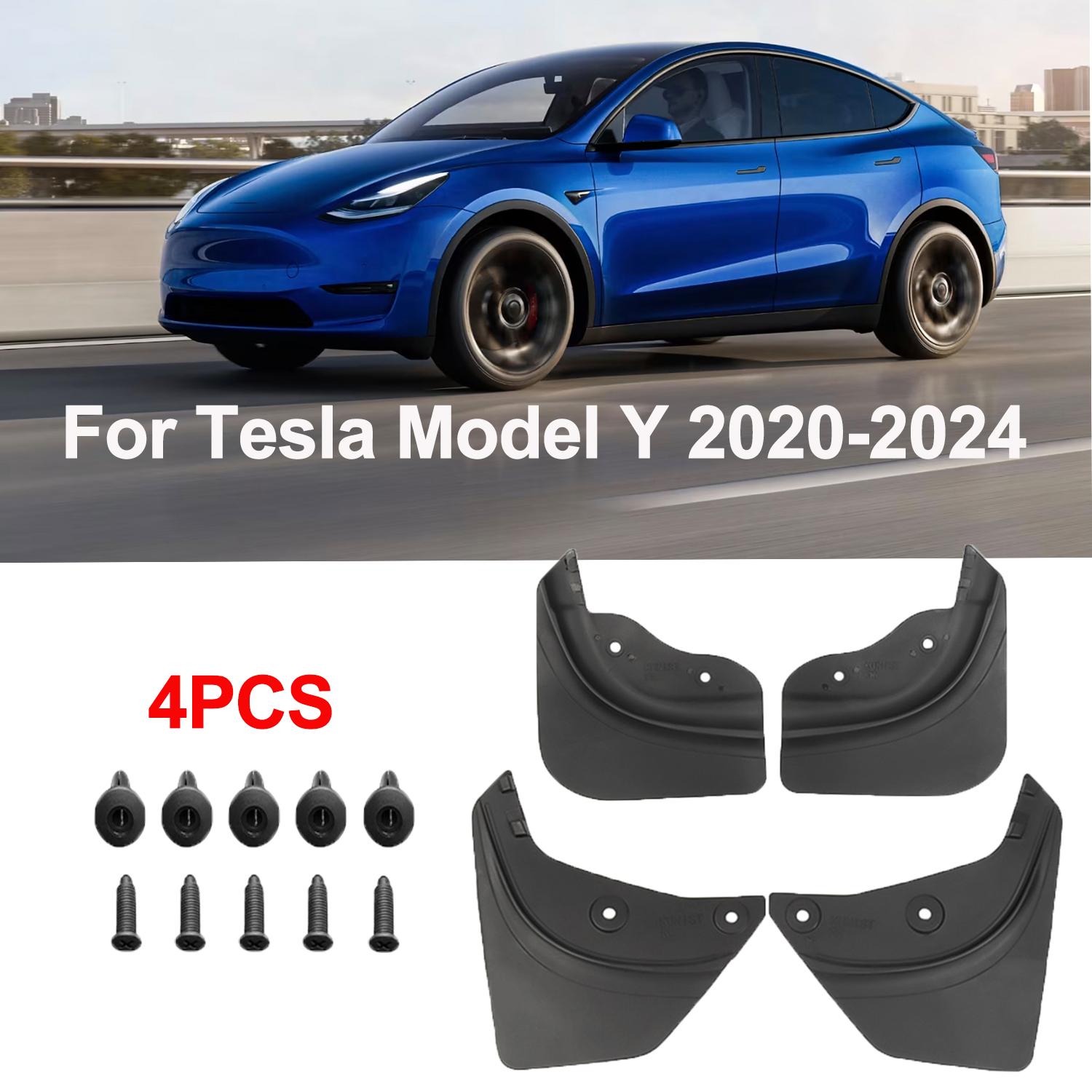 

4PCS Mud Flaps for Tesla Model Y -2024 Soft Mud Flap Splash Guards Fender No Drilling Mudflap Travel Accessories 4PCS