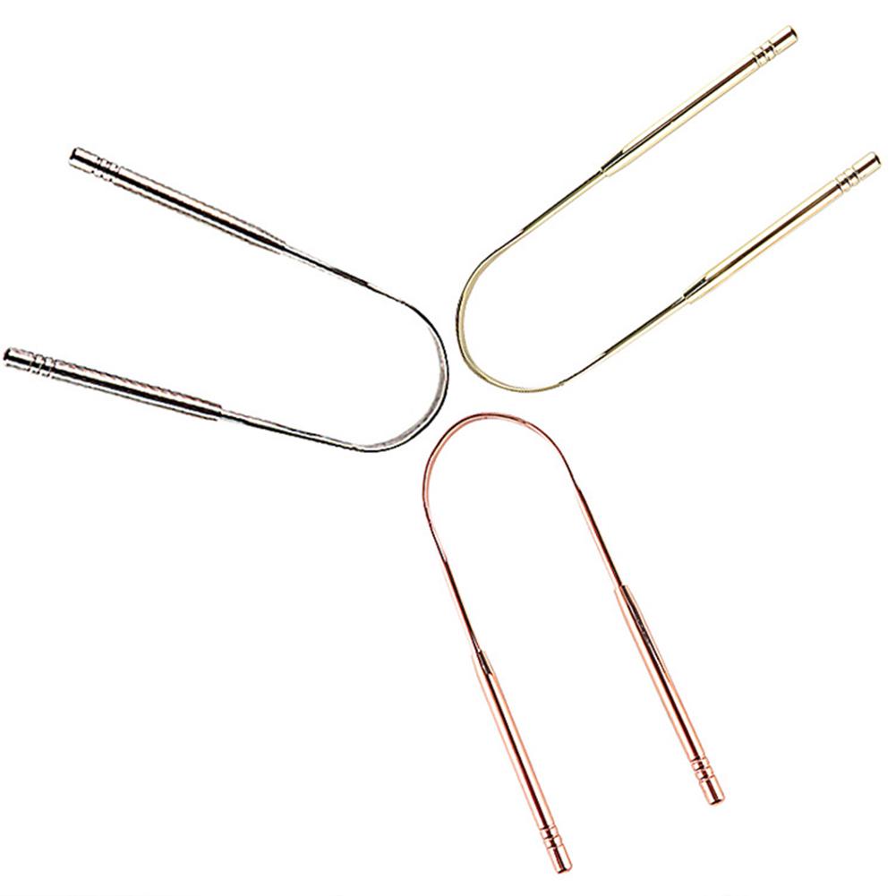 Čistič škrabek na jazyk z nerezové oceli Čistič čerstvého dechu Ústní hygiena s krabičkou