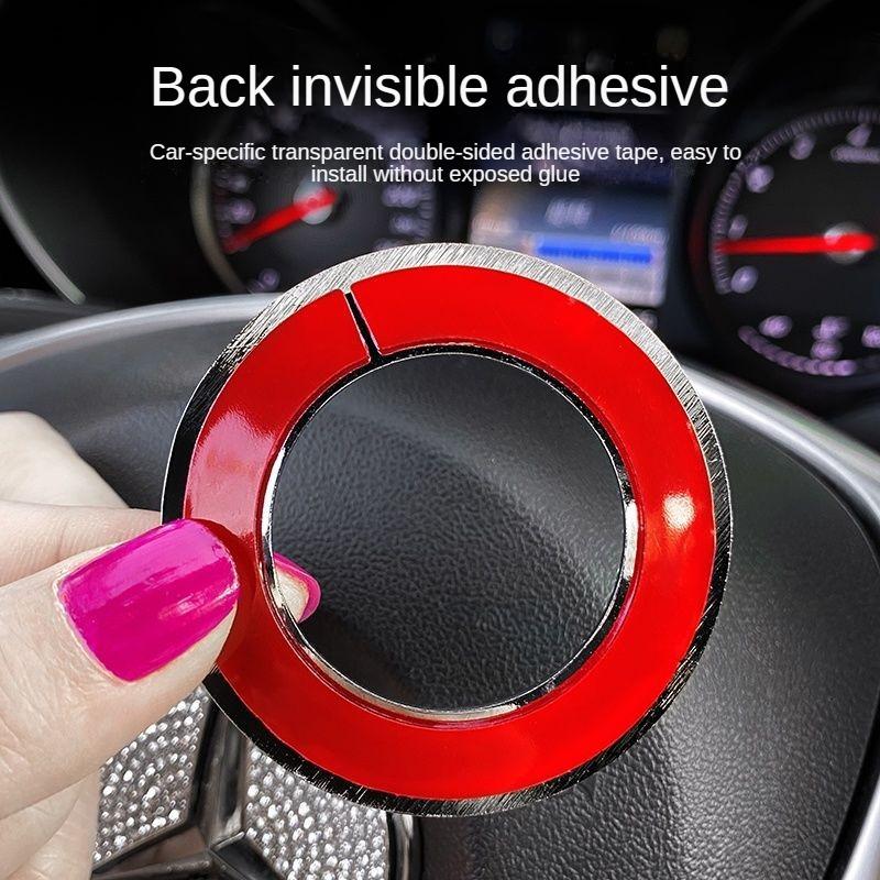 HXA1 1PC 45/50mm Car Steering Wheel Emblem Crystal Diamond Sticker Mercedes Benz A B C E Class GLA CLA GLC GLK GLE Series Accessories