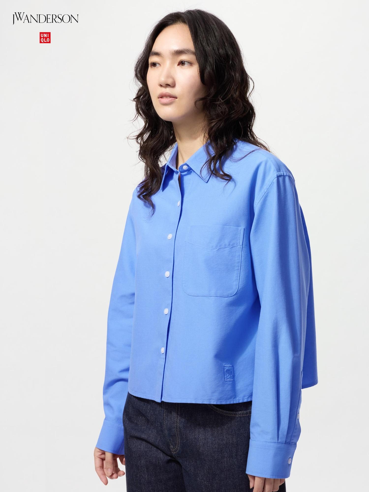 

Рубашка Uniqlo Oxford с длинным рукавом 64 BLUE/WOMEN L