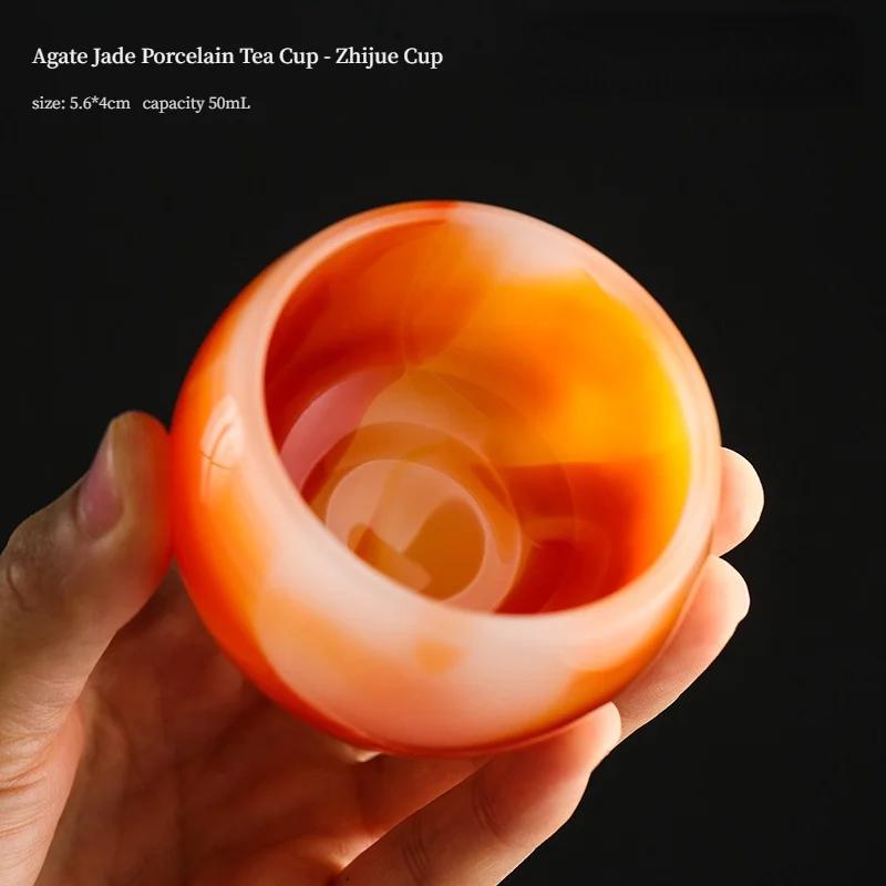 

Агат Нефрит Порцелянові чайні чашки китайський стиль чайні піали Набір для чаю Кунг-Фу чашка в ретро стилі Високоякісні чайні чашки 3 форм <200ml