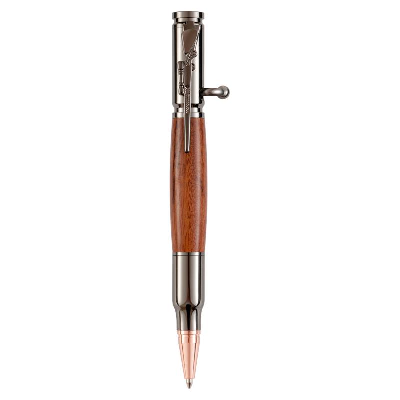 Multifunctional Tactical Pen Bullet Shaped Bolt Action Metal Rifle Clip Gun Ballpoint Pen with Black Ink