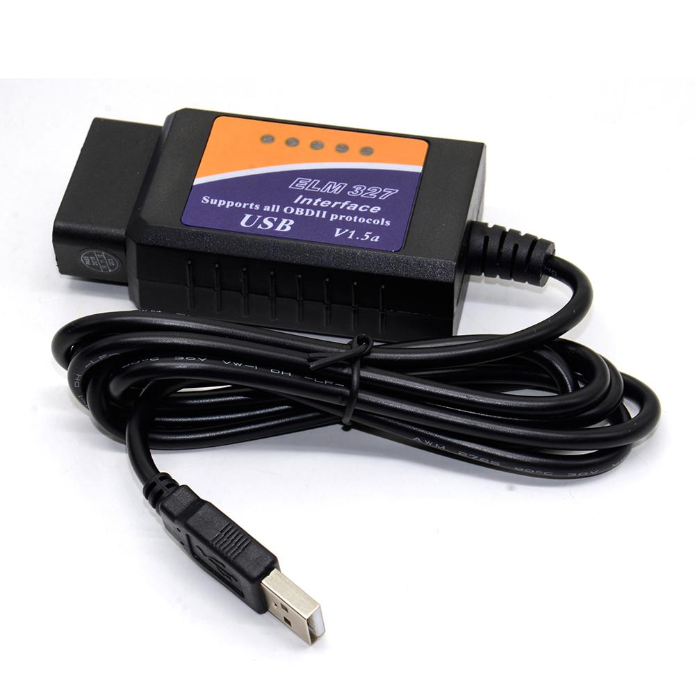 Auto Code Reader OBD/OBDII OBD2 Scanner ELM327 USB Car Diagnostic Tool Interface V1.5 Version for Engine Fault Code Code Readers 4