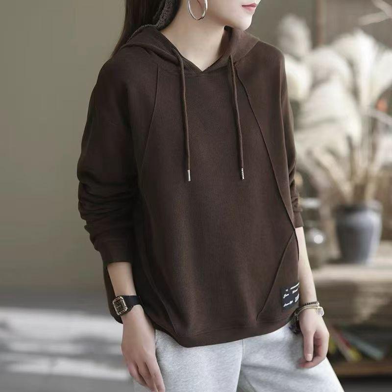 Korean Artistic Hooded Sweatshirt: Stylish, Comfortable, Loose-Fit Casual Pullover for Women (2025)