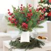 Faux Pine Branches 60 Pieces Artificial Green Plants Christmas Real Touch Green Plants Pine Needles For Outdoor Indoor Porches
